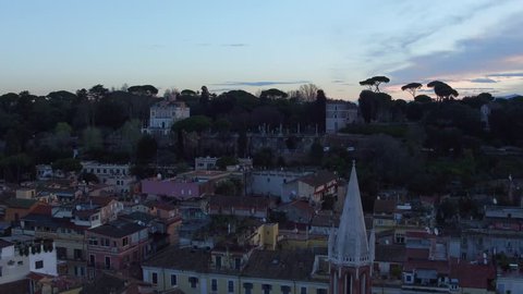 Drone view - Rome - twilight