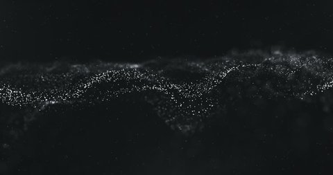 Abstract Black And White Particles Background. 4K Particles Background. Loop Particles. Dark Particles Background. Beautiful Abstract Background. : vidéo de stock
