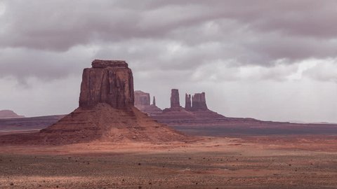 Monument Valley, Utah Artist Point Cloudscape Day Timelapse