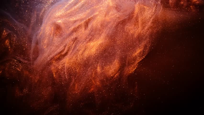 Abstract bronze paint . Shooting on a black background. Royalty-Free Stock Footage #1024844876