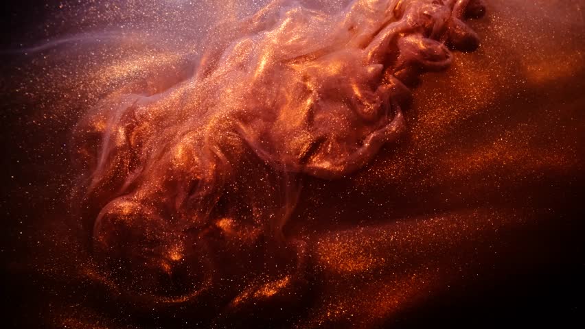 Abstract bronze paint . Shooting on a black background. | Shutterstock HD Video #1024844909