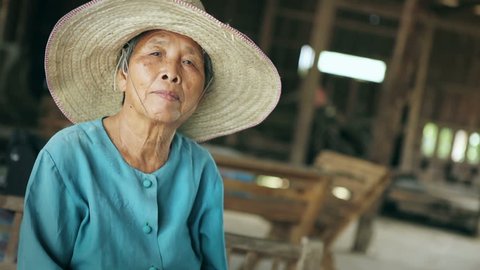 Senior Asian women at home, Lifestyle of Asian old women concept