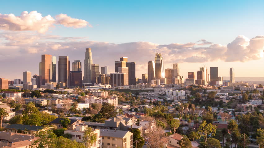 Skyline of Los Angeles, California during the day image - Free stock ...