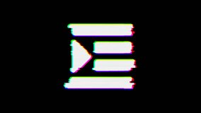 From the Glitch effect arises indent symbol. Then the TV turns off. Alpha channel Premultiplied - Matted with color black - Powered by Shutterstock - Get 15% off with code: PIKWIZARD15