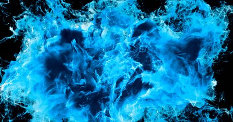 Blue Trails of smoke background transition Colorful lines smoke spreading alpha