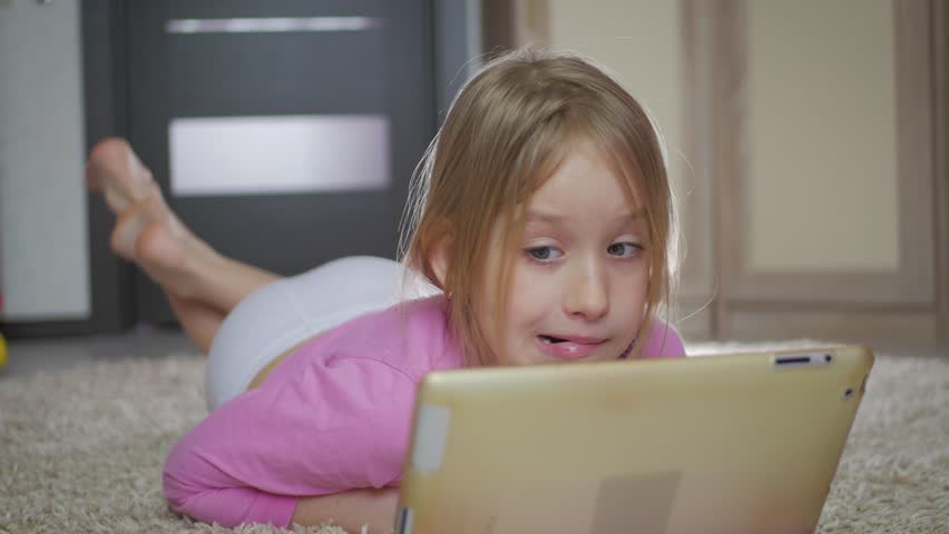 Happy Little Girl Playing with Stock Footage Video (100% Royalty-free) 1024863902 - Shutterstock