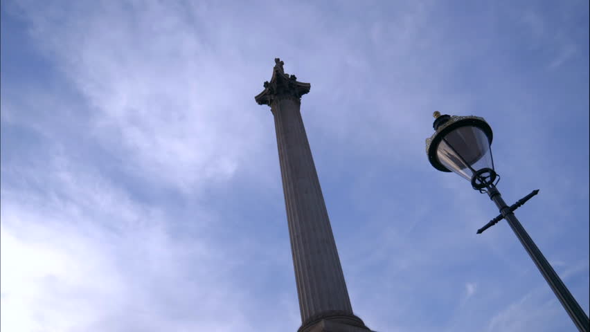 Nelsons Column, Trafalgar Square, London Royalty-Free Stock Footage #1024868882