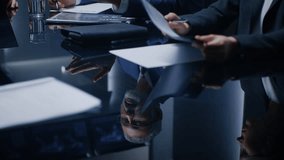 CEO of the Company Holds Briefing with Executives and Top Managers, Having Discussion in the Conference Room. Businesspeople Strategizing and Talking at the Business Meeting - Powered by Shutterstock - Get 15% off with code: PIKWIZARD15