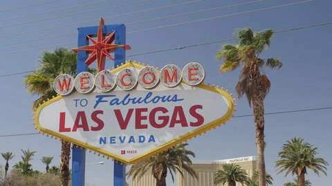 Video of Welcome to Fabulous Las Vegas sign on The Strip, Las Vegas Boulevard, Las Vegas, Nevada, USA, North America