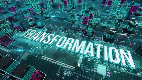 Transformation with digital technology concept