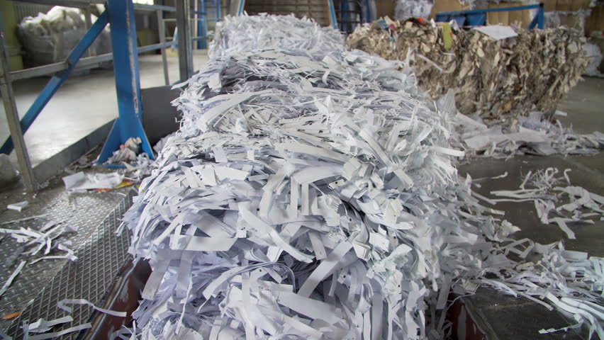 Waste paper recycling mill Royalty-Free Stock Footage #1024911422