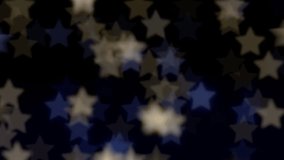 Lights bokeh in the form of stars and  blur. Bright background for video or presentations