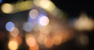 Defocused, blurred bokeh and abstract blurred light element for cover decoration or background. Royalty high-quality free stock video footage of colorful light, glowing backdrop overlay for design