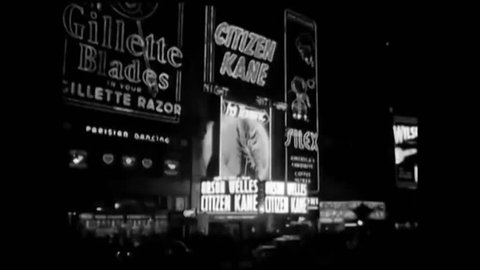 CIRCA 1941 - The New York City preview of Citizen Kane in 1941.