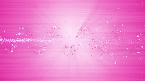 Spiral shiny particle of cherry blossoms. Sakura pattern. Japanese cherry dancing. Vortex from pink petals. Abstract loop animation.