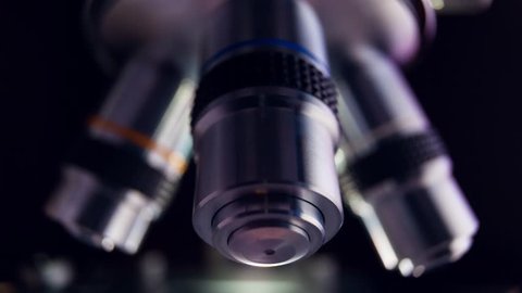Optical Microscope Dark Background Microscope Used Stock Footage Video ...