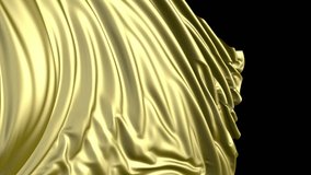 Golden fabric in slow motion. The fabric develops smoothly in the wind - Powered by Shutterstock - Get 15% off with code: PIKWIZARD15