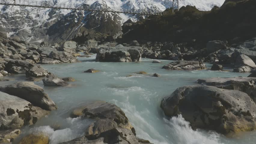 Mouintains in Hooker Valley Track in Aoraki National Park, New Zealand, South Island