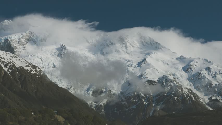 Mouintains in Hooker Valley Track in Aoraki National Park, New Zealand, South Island