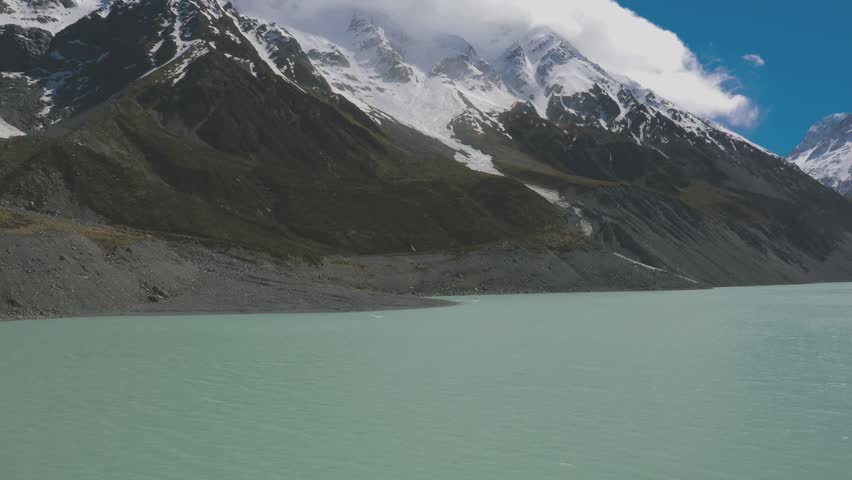 Mouintains in Hooker Valley Track in Aoraki National Park, New Zealand, South Island
