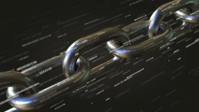Chain and binary numbers. Blockchain technology conceptual loopable animation - Powered by Shutterstock - Get 15% off with code: PIKWIZARD15