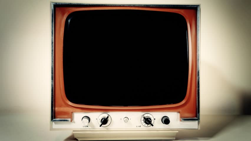 A retro vintage TV showing: a (fake) silent film, with a writer and his sick wife, struggling in poverty.
