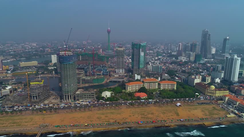 Aerial. Colombo - commercial capital and largest city of Sri Lanka.