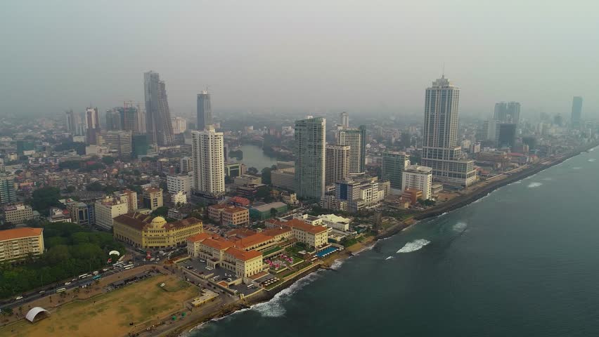 Aerial. Colombo - commercial capital and largest city of Sri Lanka.