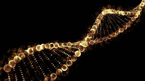 4k Golden DNA molecule structure.Science concept and colour background - Powered by Shutterstock - Get 15% off with code: PIKWIZARD15
