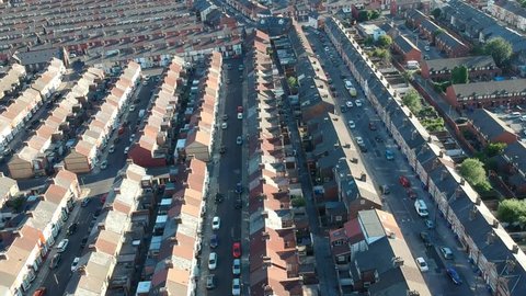 Drone footage of Wavertree area and surroundings aerial view .in Liverpool Merseyside U.K