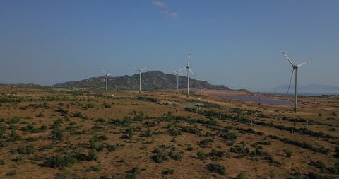 wind turbine field in ninh thuan