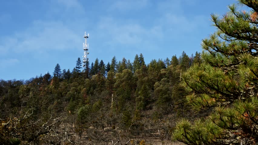 The transmitter tower on the peak of Roxy Ann, Rogue Valley, Southern Oregon.