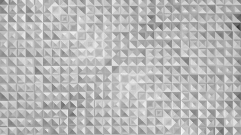 Minimalistic white square tile background with random movement