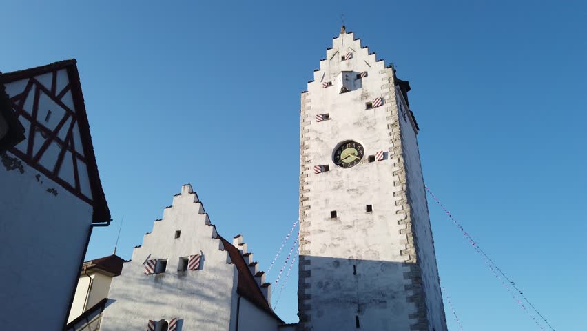 Pfullendorf, Germany. The old tower Oberes part of the ancient medieval fortifications of the city