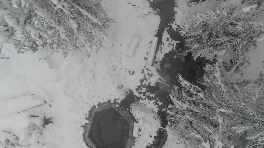 flying down toward winter hot springs