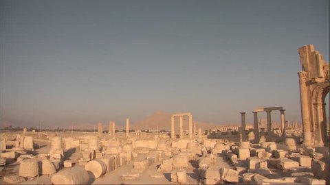 Historical ruins in the Ancient City of Palmyra/Damascus,Syria 