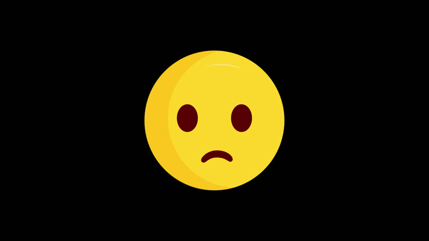 Animated Emoji Shoking Icon Isolated Stock Footage Video (100% Royalty