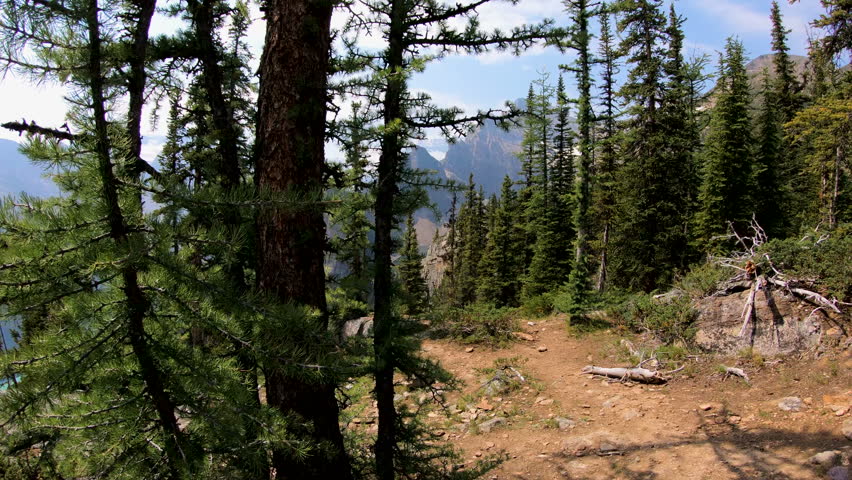POV summer view of Canadian Wilderness snowy Peaks majestic mountain range turquoise glacial lake British Columbia Canada