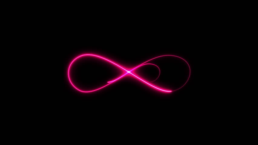 Abstract background with neon illumination, infinity sign. | Shutterstock HD Video #1025154395