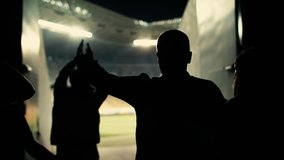 Crowd Of People At The Stadium. Football Fans Celebrate. - Powered by Shutterstock - Get 15% off with code: PIKWIZARD15