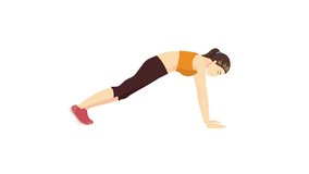 Woman of doing the Mountain climber exercise for abs workout. Video about exercise guide.