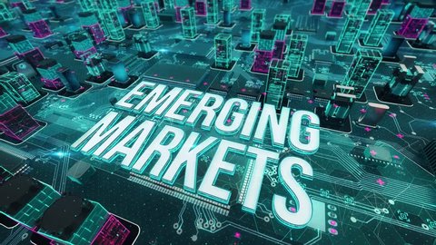 Emerging Markets with digital technology concept