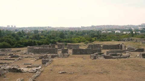Solin, Croatia - 09 20 2018: Salona ancient city 7th century BC, Croatia