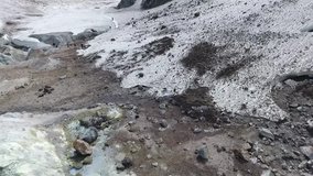 Iceland nature landscape drone video geothermal Krysuvik on Reykjanes peninsula
