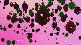 Abstract Creative Animation motion graphic of flowers backdrop background for your romace, love, valentines day projects...