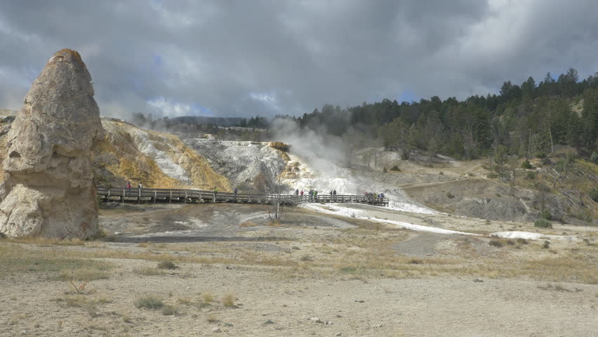 Rock formation near the Mammoth Hot Springs, Yellowstone National Park, Wyoming
