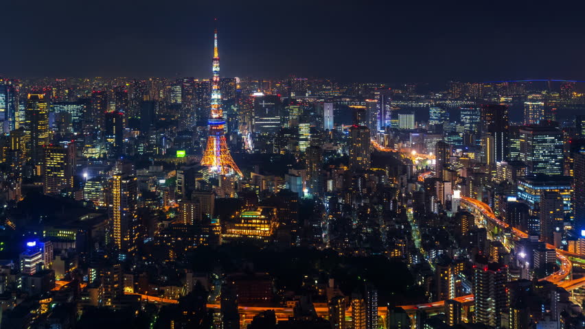 Time lapse of Tokyo cityscape at night. | Shutterstock HD Video #1025215208