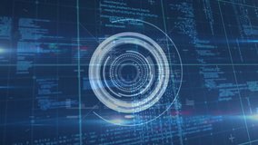 Digital composite of abstract digital technology moving against digital code being run in the background - Powered by Shutterstock - Get 15% off with code: PIKWIZARD15