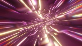 Journey through a futuristic neon tunnel. Seamless loop 3d animation. High speed ride through a colorful corridor. - Powered by Shutterstock - Get 15% off with code: PIKWIZARD15