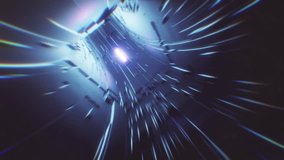 Journey through a futuristic neon tunnel. Seamless loop 3d animation. High speed ride through a colorful corridor. - Powered by Shutterstock - Get 15% off with code: PIKWIZARD15